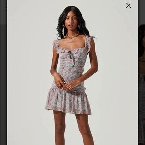 ASTR the Label Floral Ruched Minidress